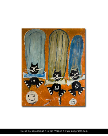 Edwin Verano /  Gatos en paracaidas